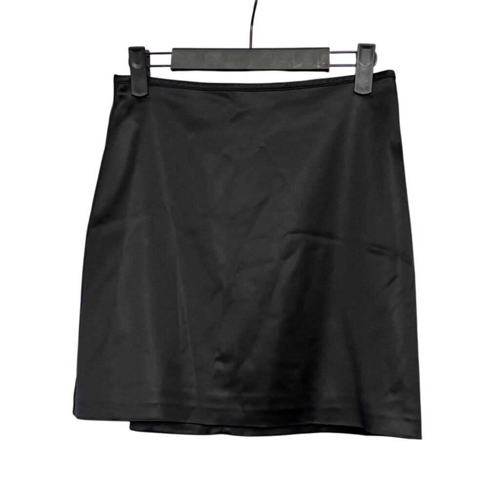 Aritzia Wilfred Black Satin Skirt Pencil Classic